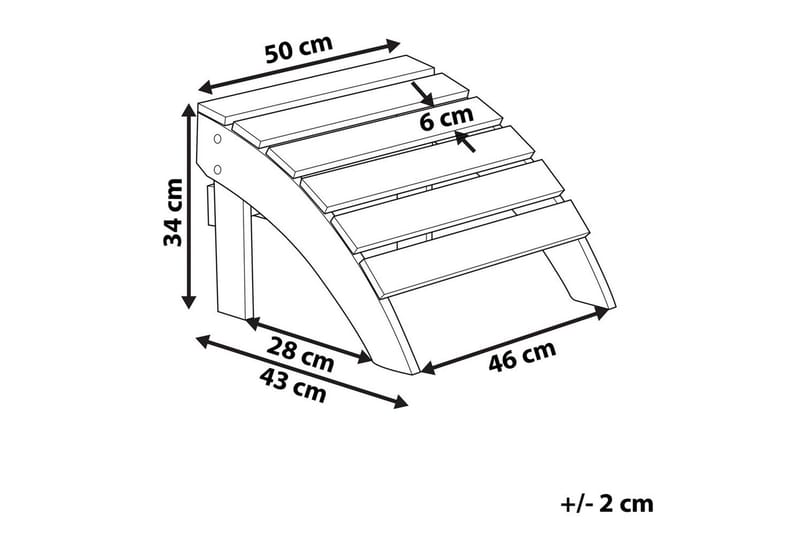 Fotstöd Beliani Adirondack Blå Light grey - Puutarhakalusteet - Puutarhatuoli - Jalkarahi & jakkara ulkokäyttöön
