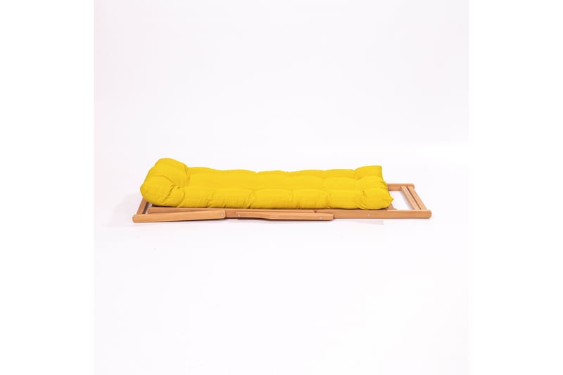 Gardellis Aurinkotuoli 43x46,5 cm - Keltainen/Luonnonväri - Puutarhakalusteet - Puutarhatuoli - Aurinkotuoli