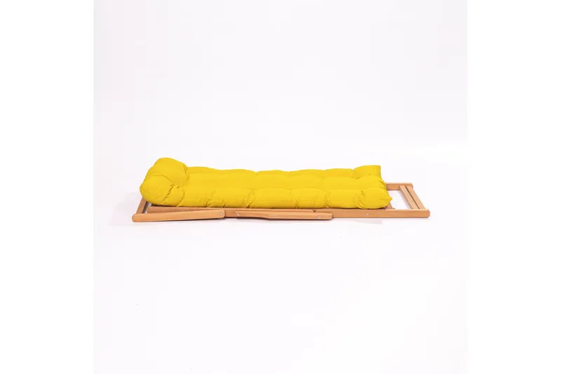 Gardellis Aurinkotuoli 43x46,5 cm - Keltainen/Luonnonväri - Puutarhakalusteet - Puutarhatuoli - Aurinkotuoli