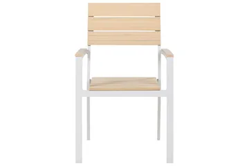 Grosseto Käsinojatuoli - Beige/Valkoinen - Puutarhakalusteet - Puutarhatuoli - Karmituoli ulos