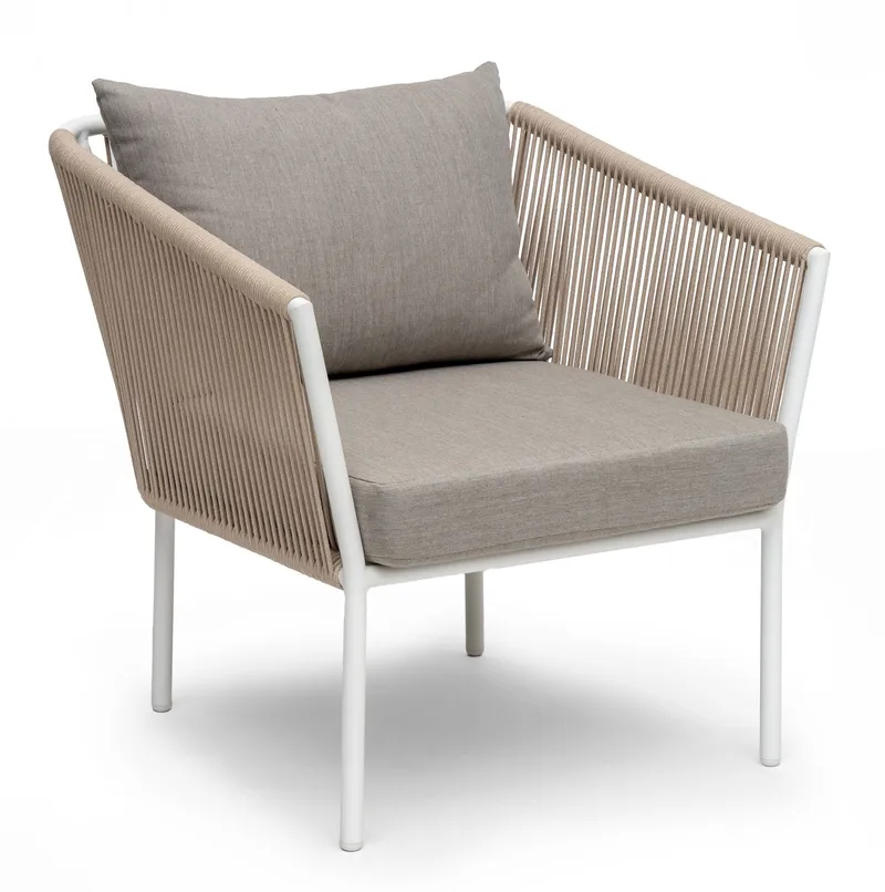 Hillerstorp Lersund ulkono nojatuoli valkoinen/beige, Valkoinen/Beige