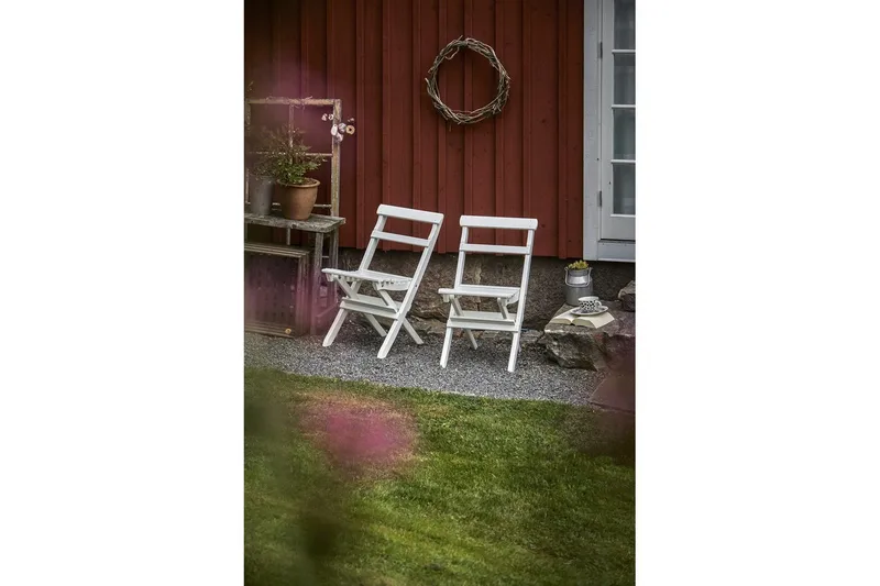 Hillerstorp Torpet taittotuoli ulkokäyttöön valkoinen - Valkoinen - Puutarhakalusteet - Puutarhatuoli - Parveketuoli & taittotuoli ulos