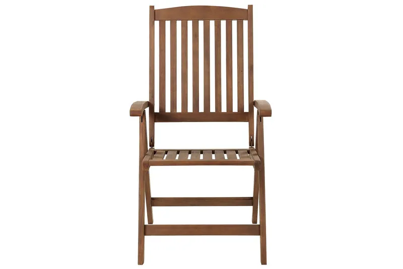 Hopfällbar möbeluppsättning Beliani Amantea Dark wood - Puutarhakalusteet - Puutarhatuoli - Parveketuoli & taittotuoli ulos