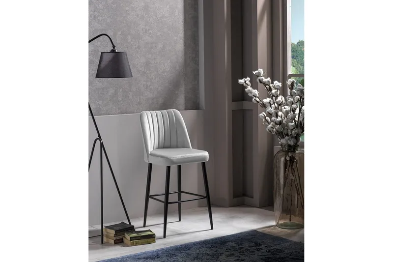 Huddy Baarituoli Utomhus 99 cm - Kerma/Musta - Puutarhakalusteet - Puutarhatuoli - Ulkotilan baarituoli