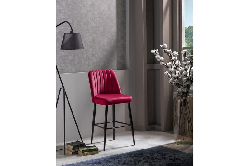 Huddy Baarituoli Utomhus 99 cm - Punainen/Musta - Huonekalut - Tuoli & nojatuoli - Baarituoli