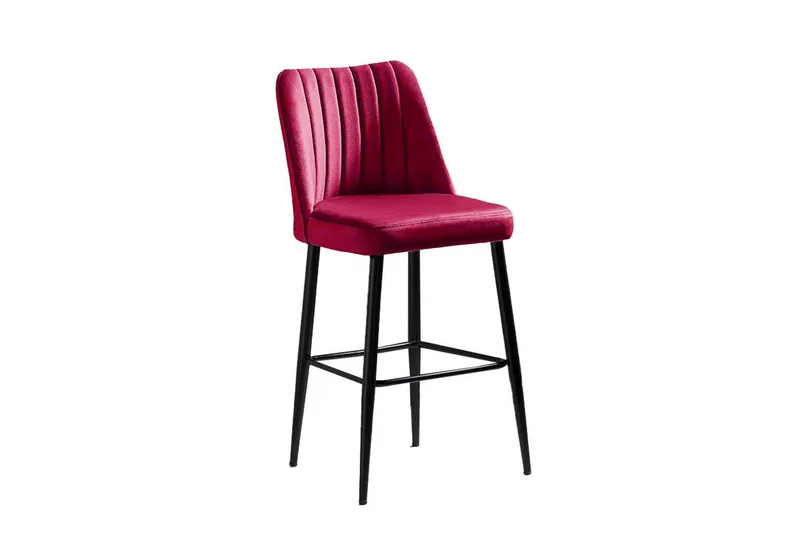 Huddy Baarituoli Utomhus 99 cm, Punainen/Musta