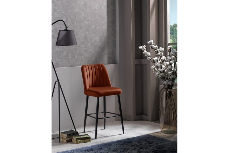 Huddy Baarituoli Utomhus 99 cm - Punainen/Musta - Puutarhakalusteet - Puutarhatuoli - Ulkotilan baarituoli