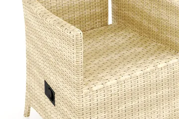 Jenny ulkoruokatuoli, säädettävä - Beige - Puutarhakalusteet - Puutarhatuoli - Ulkotilan nojatuolit