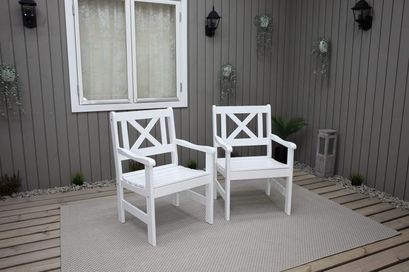 Nojatuoli Olivo  Valkoinen - Puutarhakalusteet - Puutarhatuoli - Karmituoli ulos