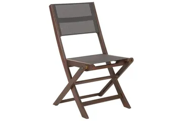 Kettelle Taittotuoli Ulkokäyttöön 57x50x90 cm - Tummanruskea/Harmaa - Puutarhakalusteet - Puutarhatuoli - Parveketuoli & taittotuoli ulos