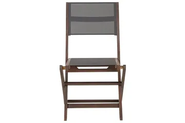 Kettelle Taittotuoli Ulkokäyttöön 57x50x90 cm - Tummanruskea/Harmaa - Puutarhakalusteet - Puutarhatuoli - Parveketuoli & taittotuoli ulos