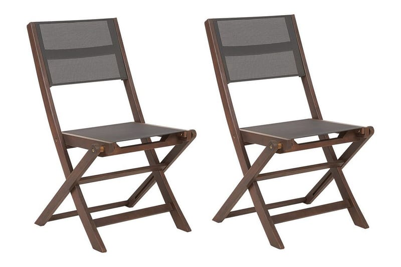 Kettelle Taittotuoli Ulkokäyttöön 57x50x90 cm - Tummanruskea/Harmaa - Puutarhakalusteet - Puutarhatuoli - Parveketuoli & taittotuoli ulos