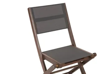 Kettelle Taittotuoli Ulkokäyttöön 57x50x90 cm - Tummanruskea/Harmaa - Puutarhakalusteet - Puutarhatuoli - Parveketuoli & taittotuoli ulos