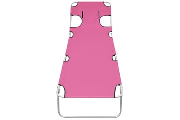 Kokoontaitettava aurinkotuoli päätuella teräs magenta pinkki - Pinkki - Puutarhakalusteet - Puutarhatuoli - Aurinkosänky & aurinkovaunu