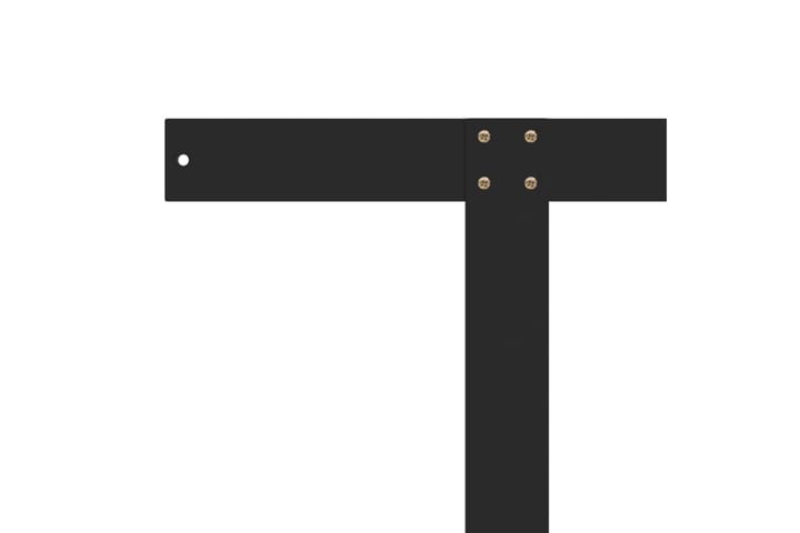 Kuormalavasohvan selkänoja musta 110 cm rauta - Parveketuoli & taittotuoli ulos - Jalkarahi & jakkara ulkokäyttöön