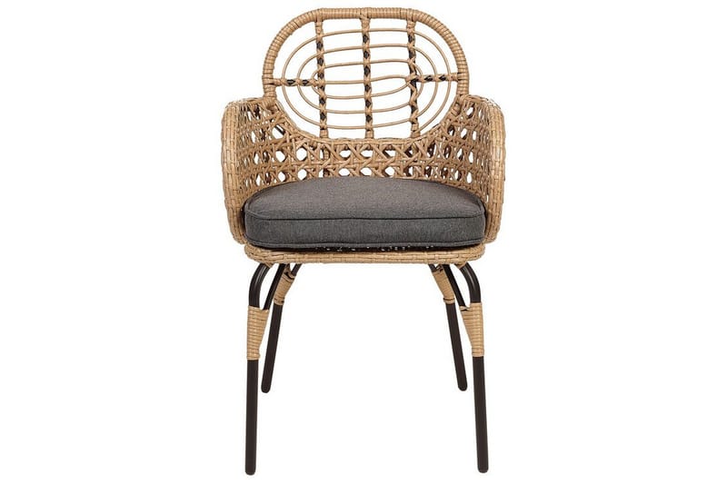 Leamington Käsinojatuoli - Luonnollinen/Beige/Harmaa/Musta - Puutarhakalusteet - Puutarhatuoli - Karmituoli ulos