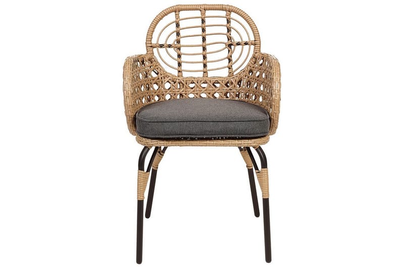 Leamington Käsinojatuoli - Luonnollinen/Beige/Harmaa/Musta - Puutarhakalusteet - Puutarhatuoli - Karmituoli ulos