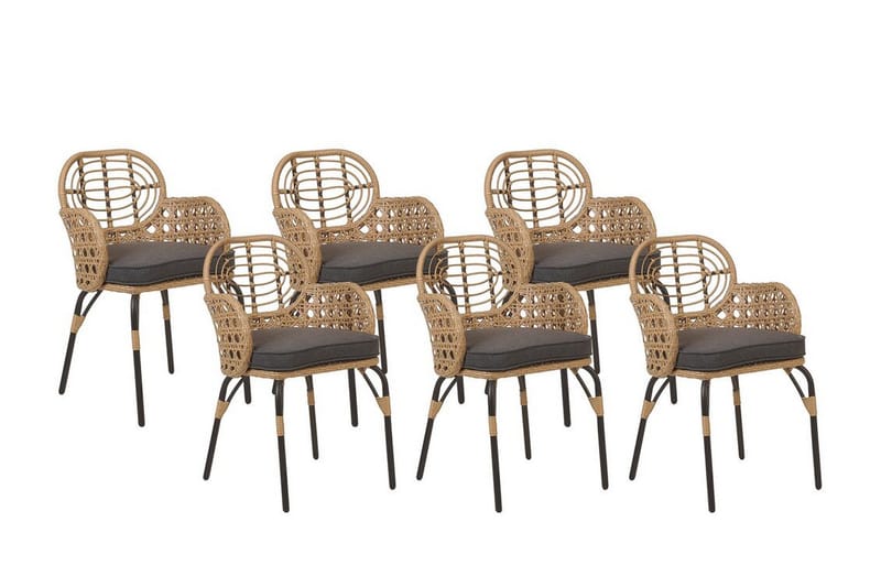 Leamington Käsinojatuoli - Luonnollinen/Beige/Harmaa/Musta - Puutarhakalusteet - Puutarhatuoli - Karmituoli ulos