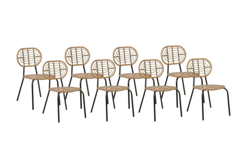 Leamington Ruokatuoli Ulkokäyttöön - Luonnollinen/Beige/Musta - Puutarhakalusteet - Puutarhatuoli - Karmituoli ulos