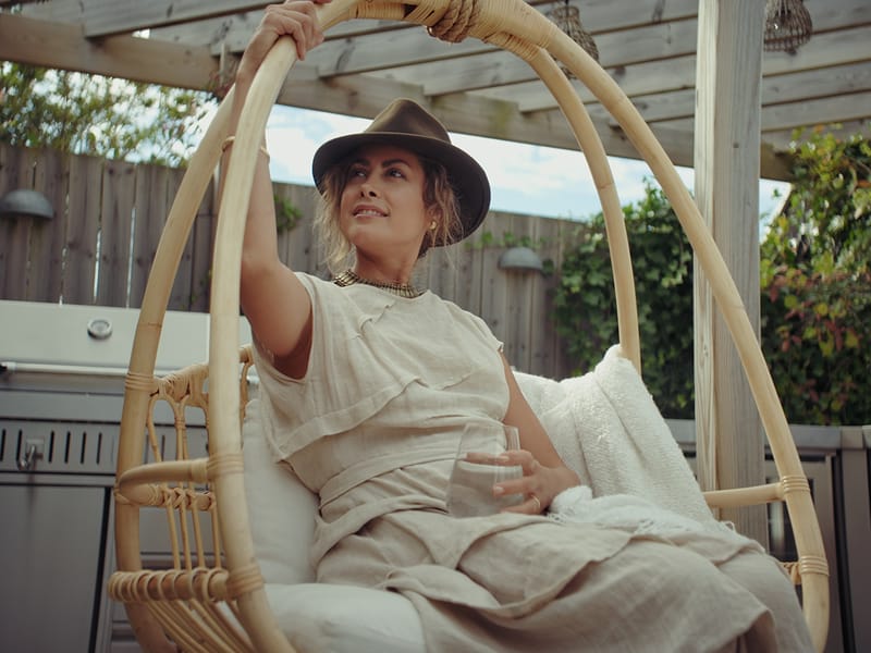 Lepotuoli Hillerstorp Alva - Luonnonvärinen - Puutarhakalusteet - Puutarhatuoli - Riipputuoli