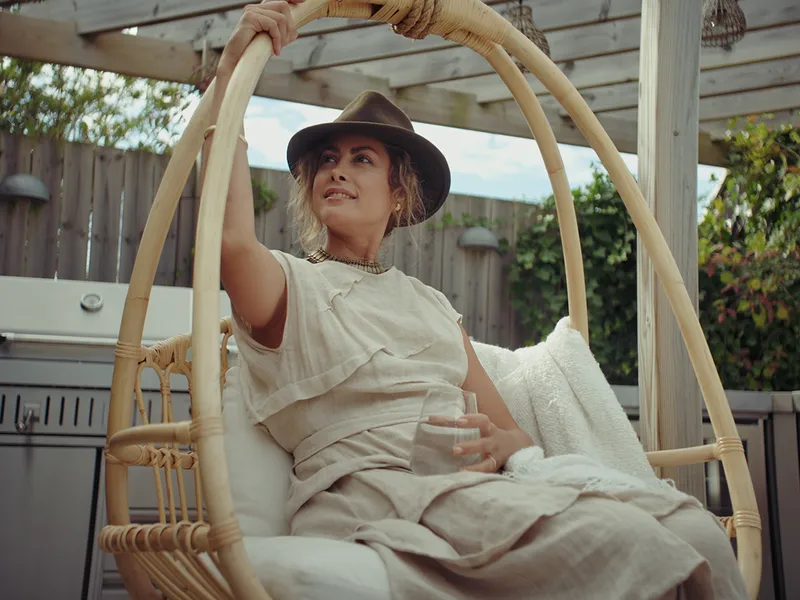 Lepotuoli Hillerstorp Alva - Luonnonvärinen - Puutarhakalusteet - Puutarhatuoli - Riipputuoli