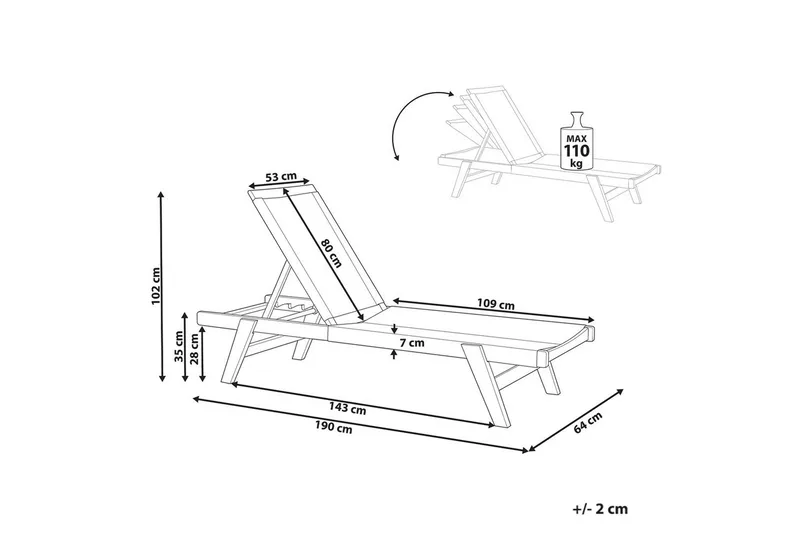 Lepotuoli Prossedi Beige/vaalea puu - Beige/vaalea puu - Puutarhakalusteet - Puutarhatuoli - Aurinkosänky & aurinkovaunu