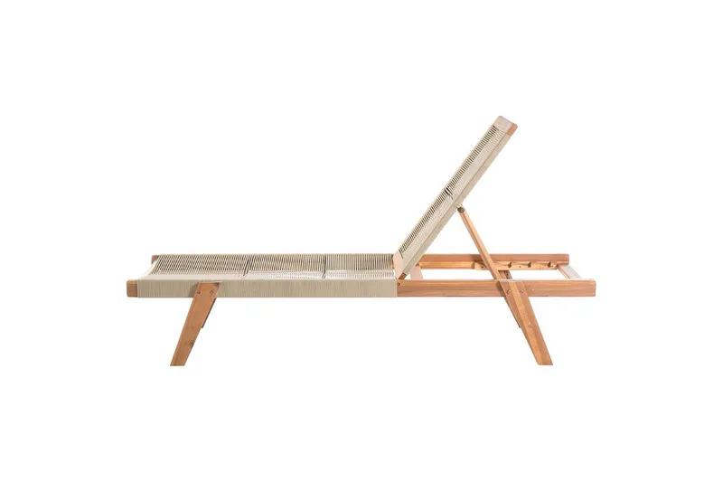 Lepotuoli Prossedi Beige/vaalea puu - Beige/vaalea puu - Puutarhakalusteet - Puutarhatuoli - Aurinkosänky & aurinkovaunu