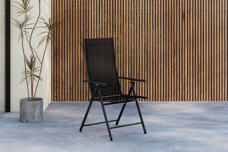 Levanzo Käsinojallinen tuoli Ulkokäyttöön - Musta - Puutarhakalusteet - Puutarhatuoli - Karmituoli ulos