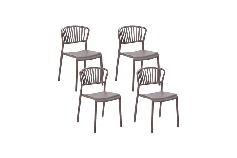 Leverano Ruokatuoli Ulkokäyttöön - Beige - Puutarhakalusteet - Puutarhatuoli - Karmituoli ulos