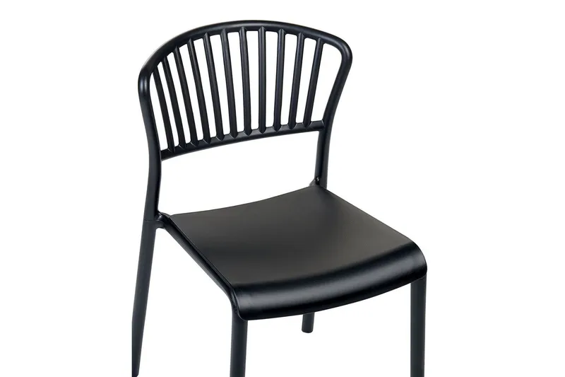 Leverano Ruokatuoli Ulkokäyttöön - Musta - Puutarhakalusteet - Puutarhatuoli - Karmituoli ulos