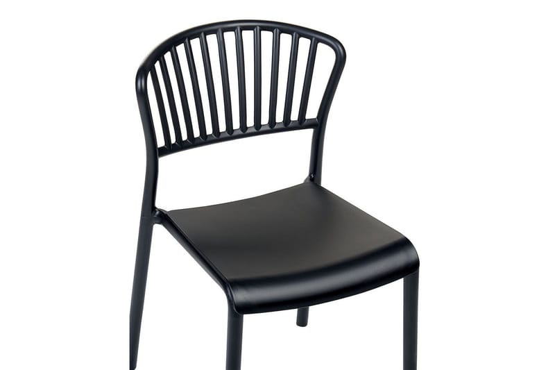 Leverano Ruokatuoli Ulkokäyttöön - Musta - Puutarhakalusteet - Puutarhatuoli - Karmituoli ulos