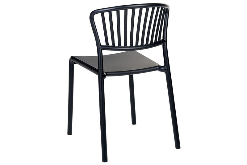 Leverano Ruokatuoli Ulkokäyttöön - Musta - Puutarhakalusteet - Puutarhatuoli - Karmituoli ulos