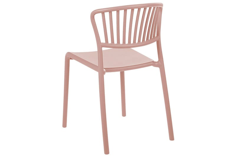 Leverano Ruokatuoli Ulkokäyttöön - Vaaleanpunainen - Puutarhakalusteet - Puutarhatuoli - Karmituoli ulos