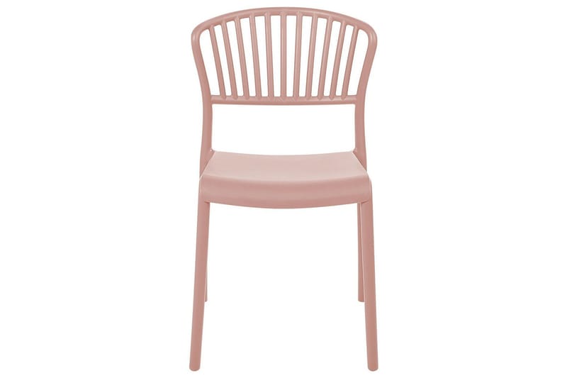 Leverano Ruokatuoli Ulkokäyttöön - Vaaleanpunainen - Puutarhakalusteet - Puutarhatuoli - Karmituoli ulos