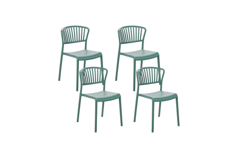 Leverano Ruokatuoli Ulkokäyttöön - Vihreä - Puutarhakalusteet - Puutarhatuoli - Karmituoli ulos