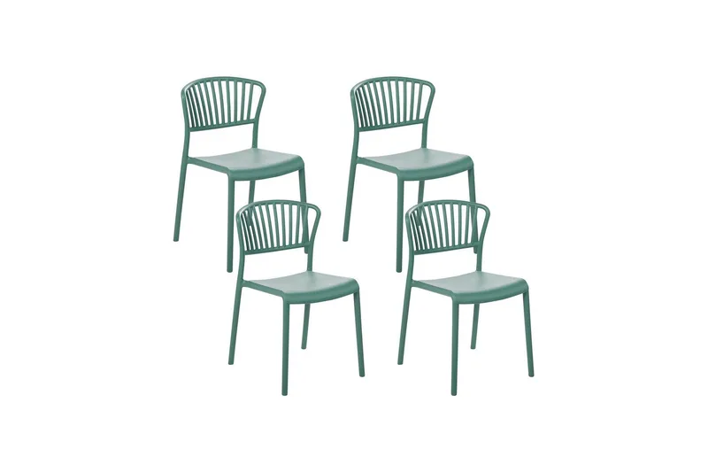 Leverano Ruokatuoli Ulkokäyttöön - Vihreä - Puutarhakalusteet - Puutarhatuoli - Karmituoli ulos