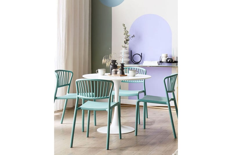 Leverano Ruokatuoli Ulkokäyttöön - Vihreä - Puutarhakalusteet - Puutarhatuoli - Karmituoli ulos