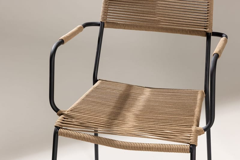 Lindos nojatuoli ulkokäyttöön - Ruskea - Puutarhakalusteet - Puutarhatuoli - Karmituoli ulos