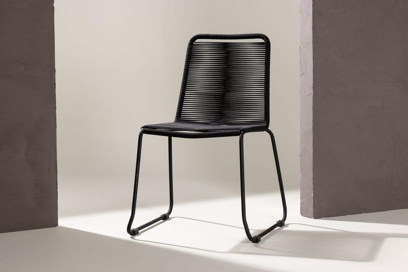 Lindos ruokatuoli ulkokäyttöön, Musta