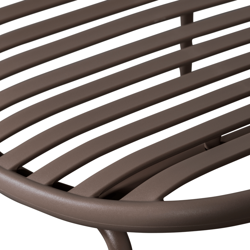 Lounge-tuoli + rahi Bruce ulkokäyttöön - Lila/Ruskea - Puutarhakalusteet - Puutarhatuoli - Ulkotilan nojatuolit