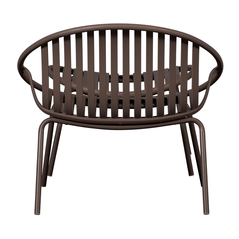 Lounge-tuoli + rahi Bruce ulkokäyttöön - Lila/Ruskea - Puutarhakalusteet - Puutarhatuoli - Ulkotilan nojatuolit