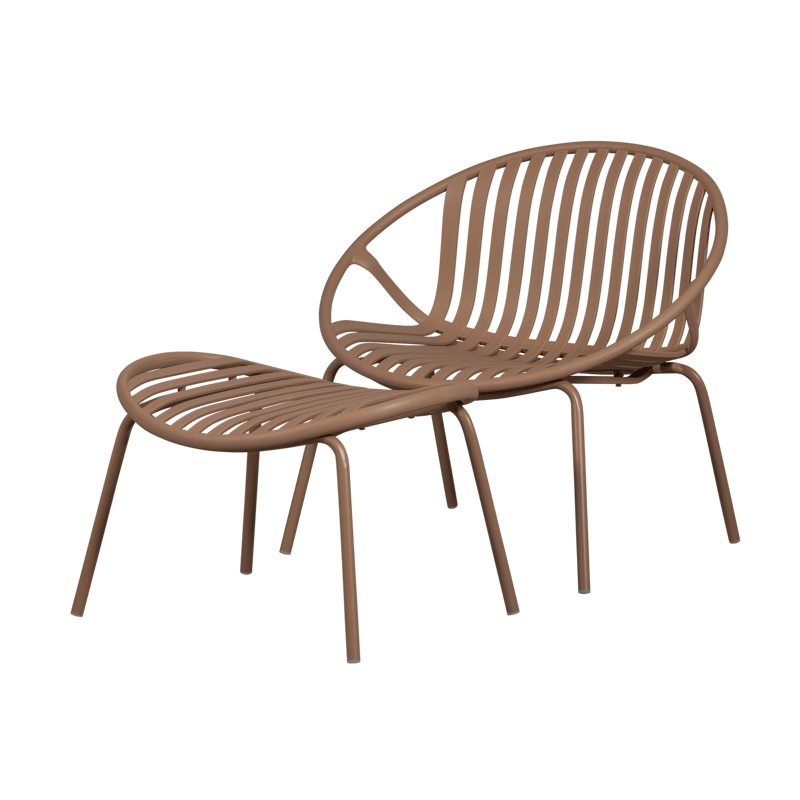 Lounge-tuoli + rahi Bruce ulkokäyttöön, Lohenroosa