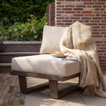 Lounge-tuoli Bear ulkokäyttöön - Ruskea - Puutarhakalusteet - Puutarhatuoli - Ulkotilan nojatuolit