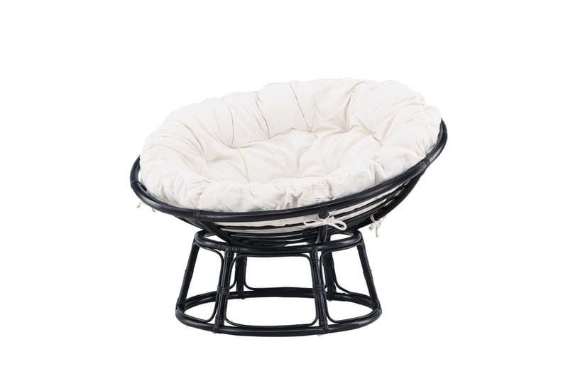 Lounge-tuoli Bonnie Musta/Valkoinen - Puutarhakalusteet - Puutarhatuoli - Ulkotilan nojatuolit