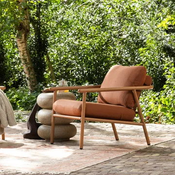 Lounge-tuoli Cavero 87 cm ulkokäyttöön - Terra - Puutarhakalusteet - Puutarhatuoli - Ulkotilan nojatuolit