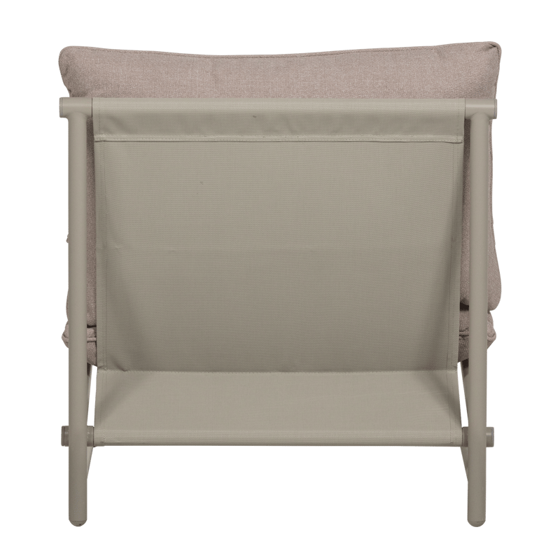 Lounge-tuoli Elvo 82 cm ulkokäyttöön - Hiekka - Puutarhakalusteet - Puutarhatuoli - Ulkotilan nojatuolit