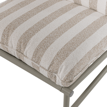 Lounge-tuoli Elvo 82 cm ulkokäyttöön - Hiekka/Valkoinen - Puutarhakalusteet - Puutarhatuoli - Ulkotilan nojatuolit