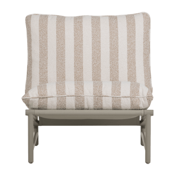 Lounge-tuoli Elvo 82 cm ulkokäyttöön - Hiekka/Valkoinen - Puutarhakalusteet - Puutarhatuoli - Ulkotilan nojatuolit