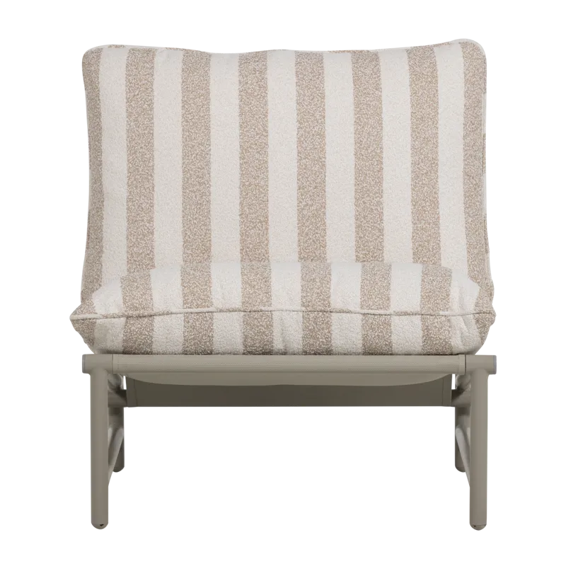 Lounge-tuoli Elvo 82 cm ulkokäyttöön, Hiekka/Valkoinen