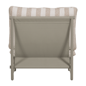 Lounge-tuoli Elvo 82 cm ulkokäyttöön - Hiekka/Valkoinen - Puutarhakalusteet - Puutarhatuoli - Ulkotilan nojatuolit